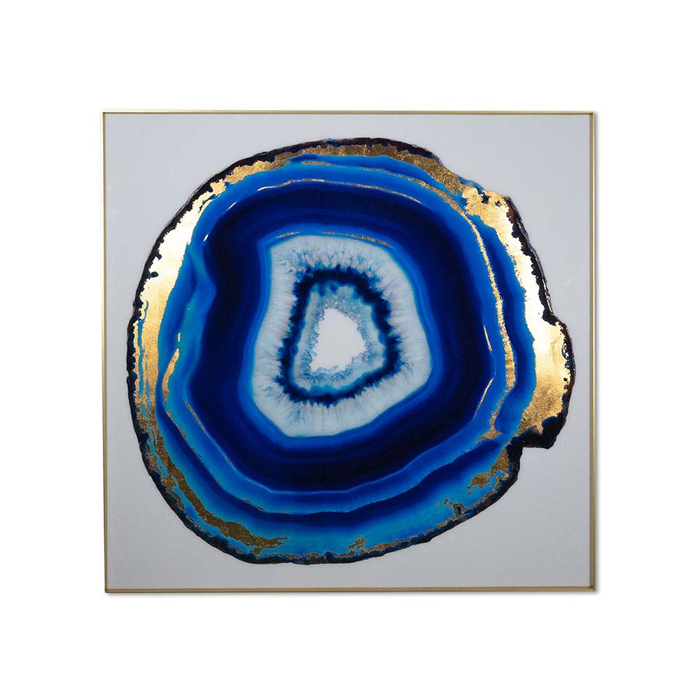 Sunpan, Blue Agate - 48" x 48" - Gold Frame