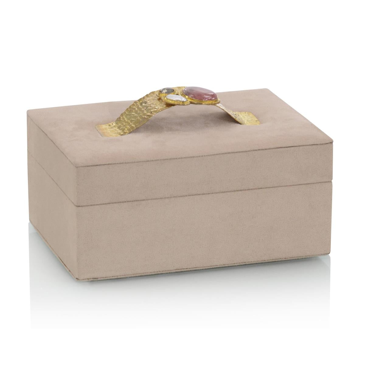 John Richard, Blush Suede Jewelry Box