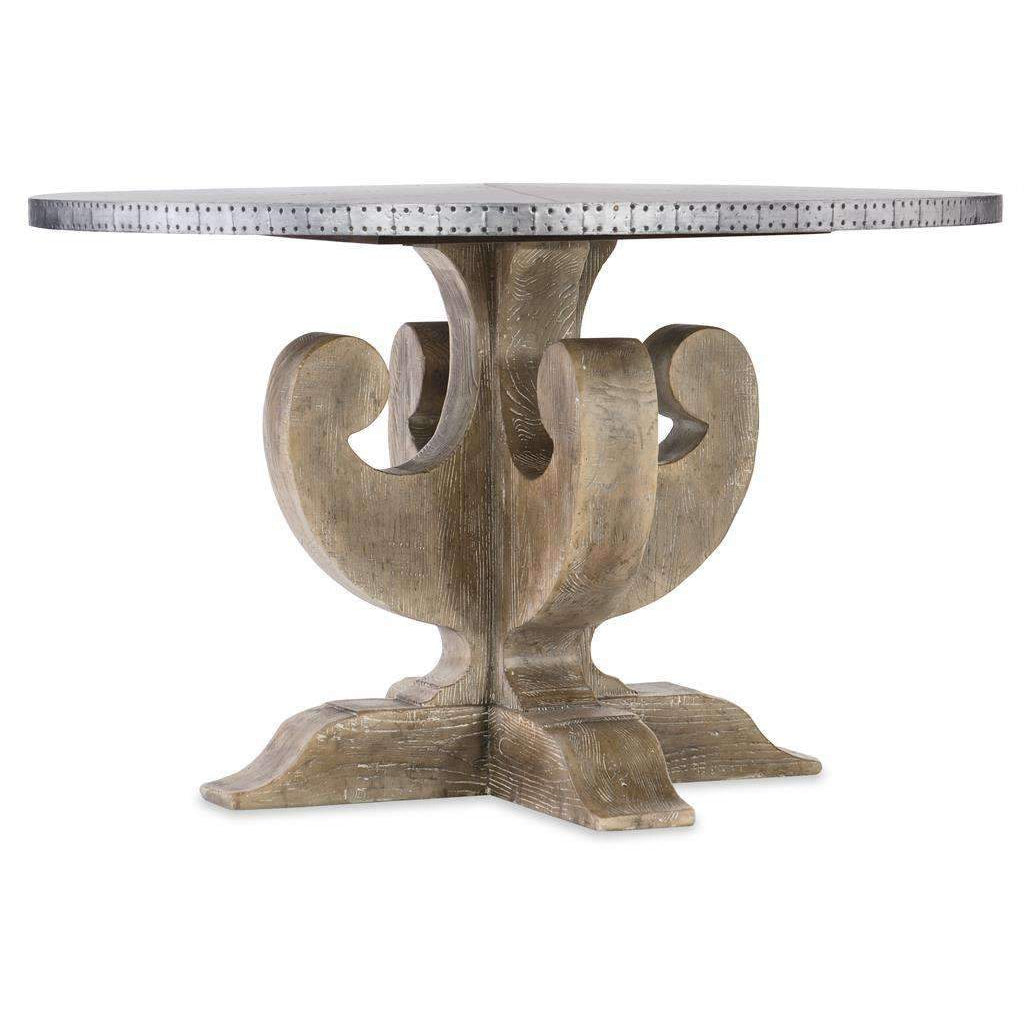 Hooker, Boheme Ascension 48in Zinc Round Dining Table