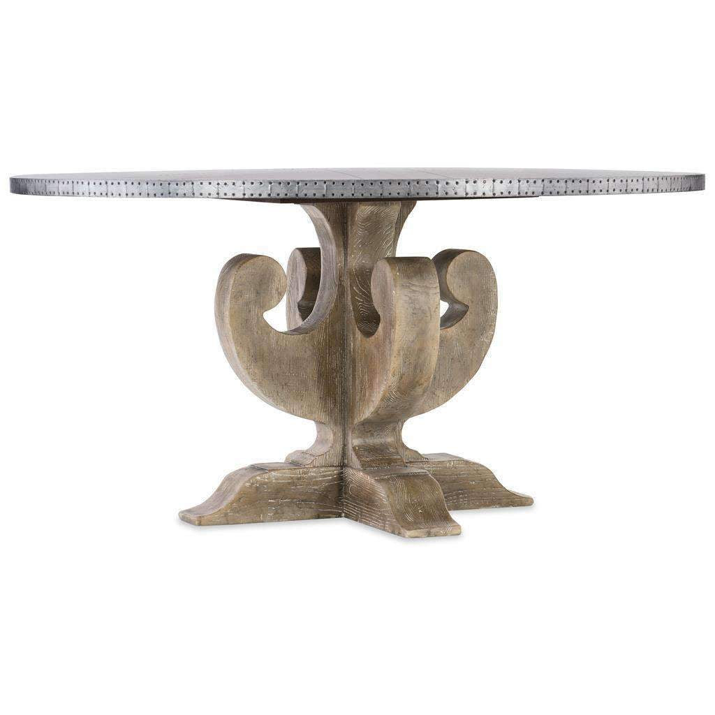 Hooker, Boheme Ascension 60in Zinc Round Dining Table