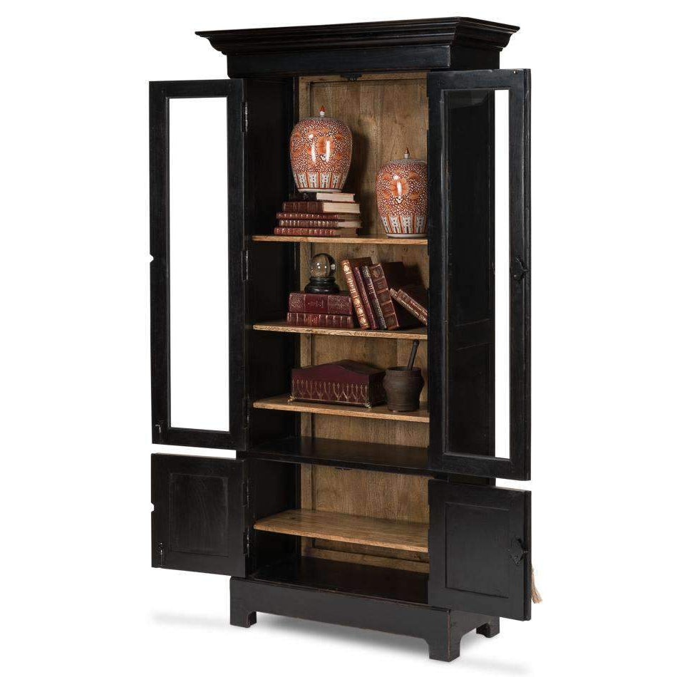 SARREID, Bookcase In Ebony Finish