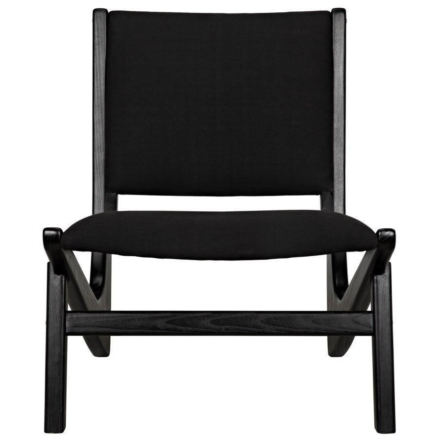 Noir, Boomerang Chair, Charcoal Black