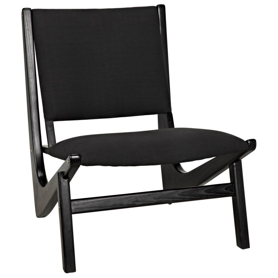 Noir, Boomerang Chair, Charcoal Black