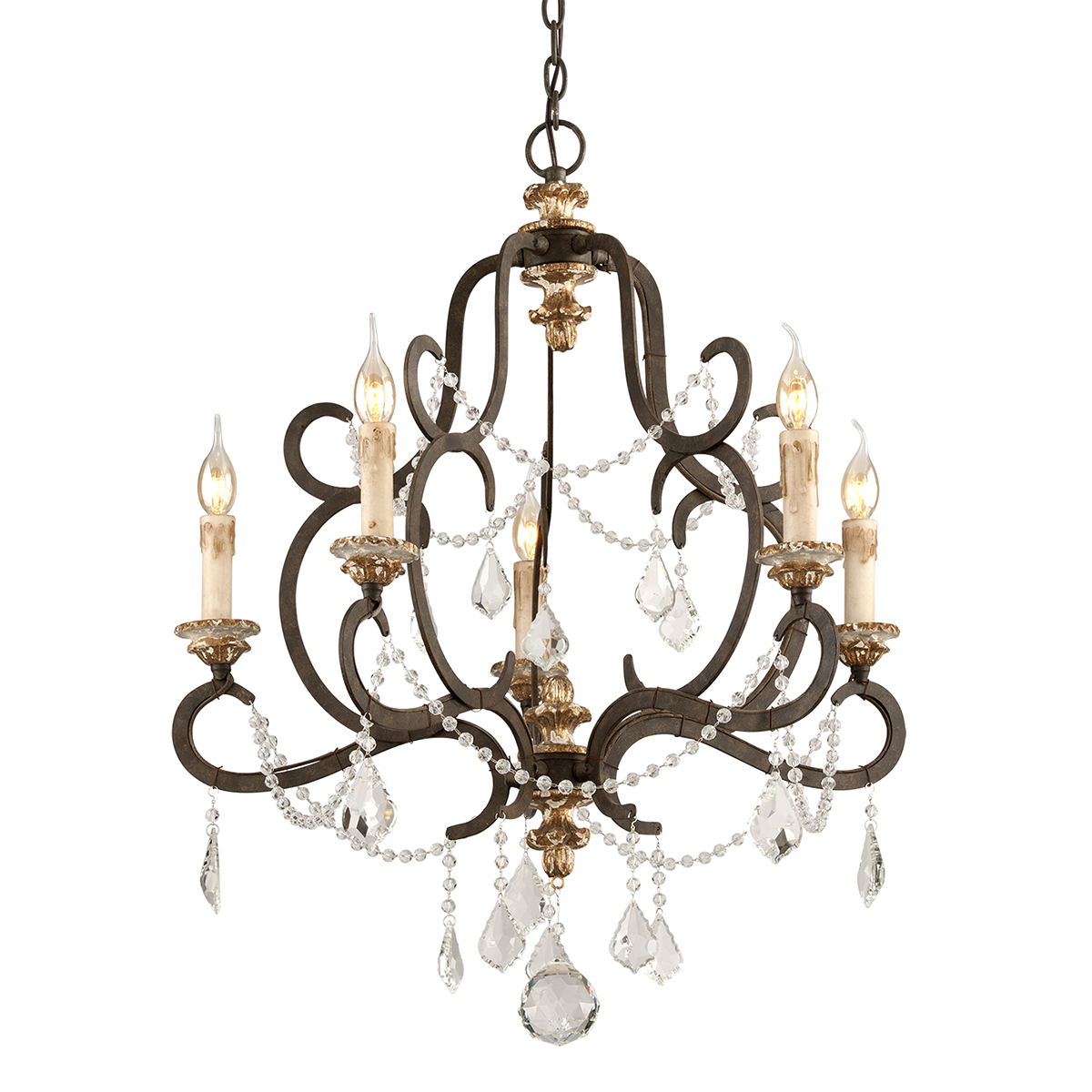 Troy Lighting, Bordeaux 5 Light Chandelier