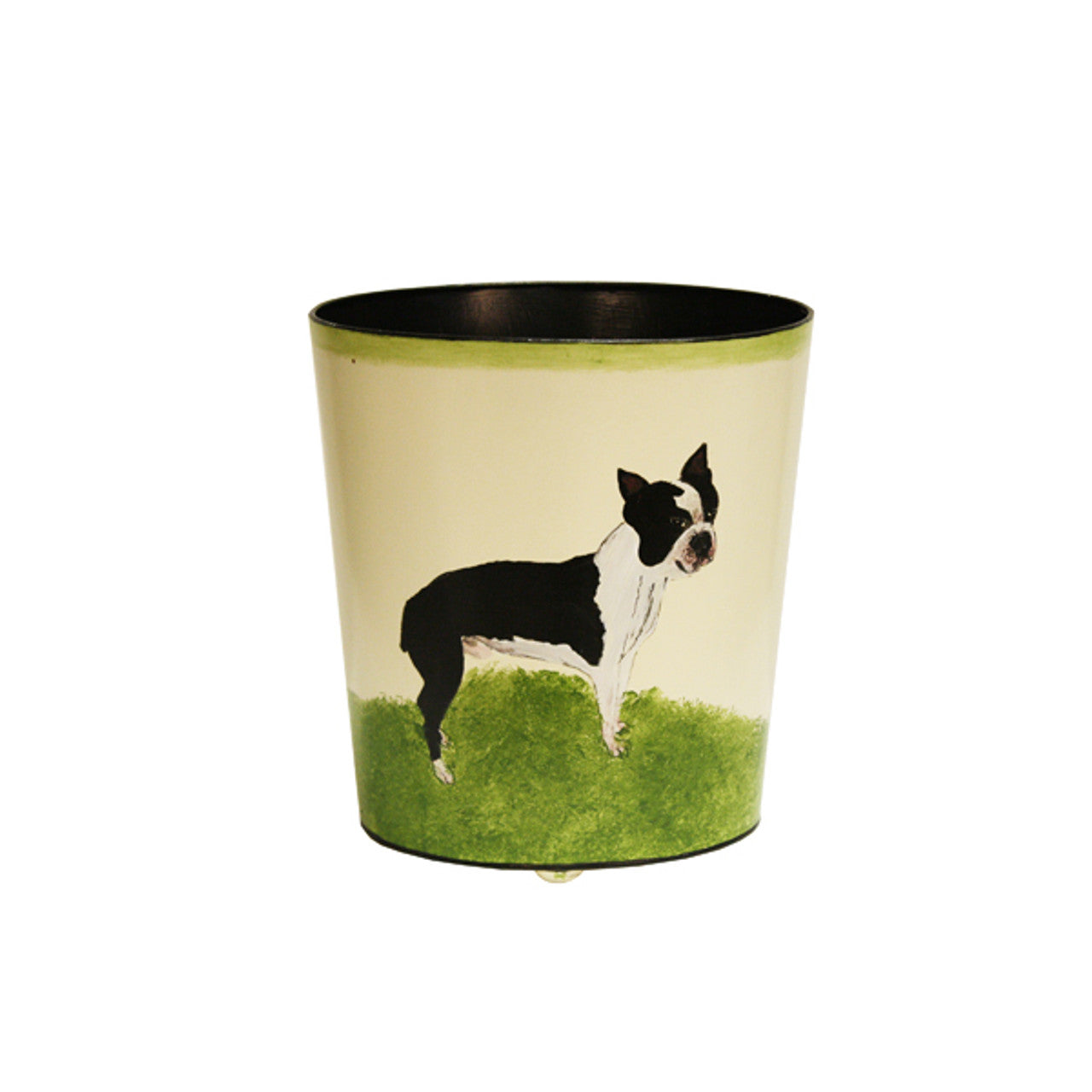 Worlds Away, Boston Terrier Wastebasket