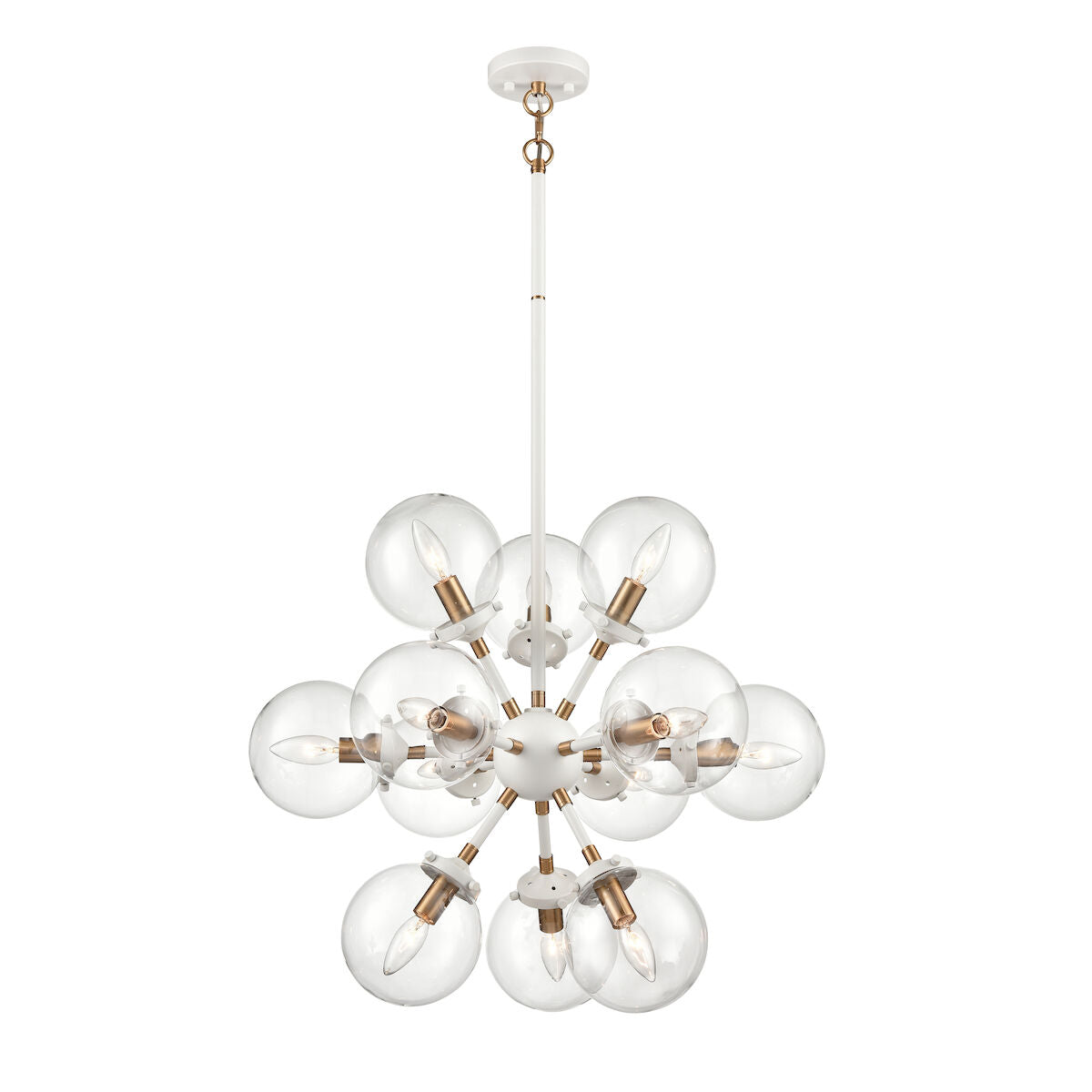 Elk Home, Boudreaux 25'' Wide 12-Light Chandelier - Matte White