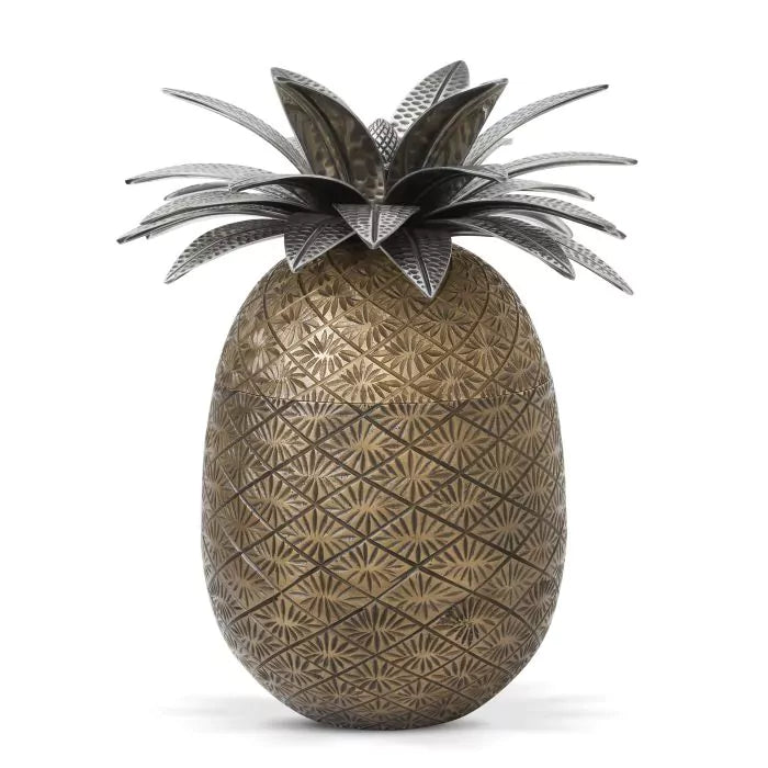 Eichholtz, Box Pineapple ant brass finish ant silver plated