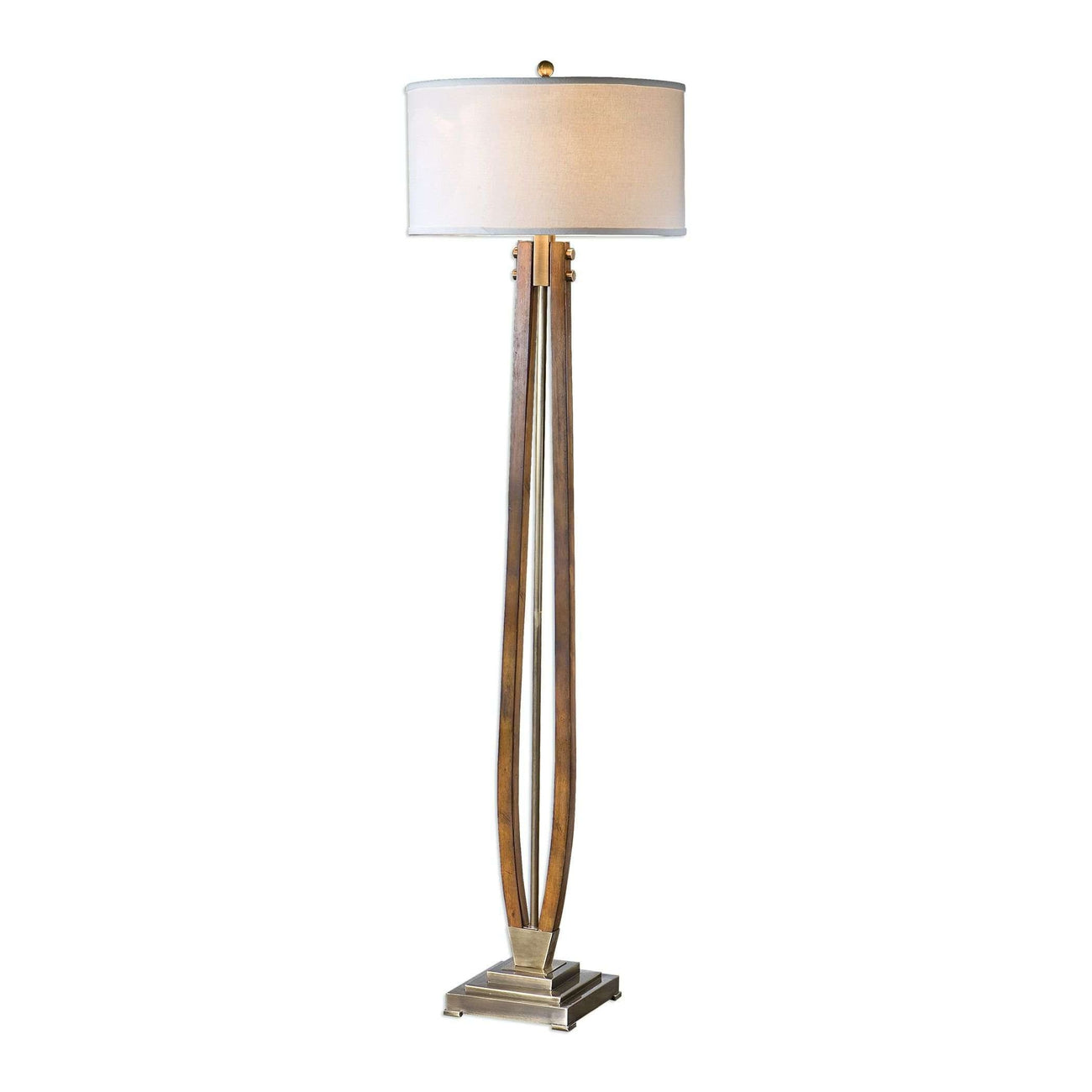 Uttermost, Boydton Burnished Wood Floor Lamp