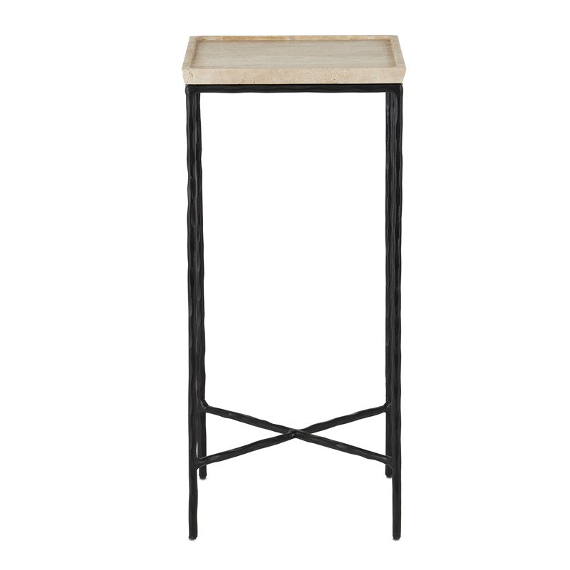 Currey, Boyles Travertine Accent Table