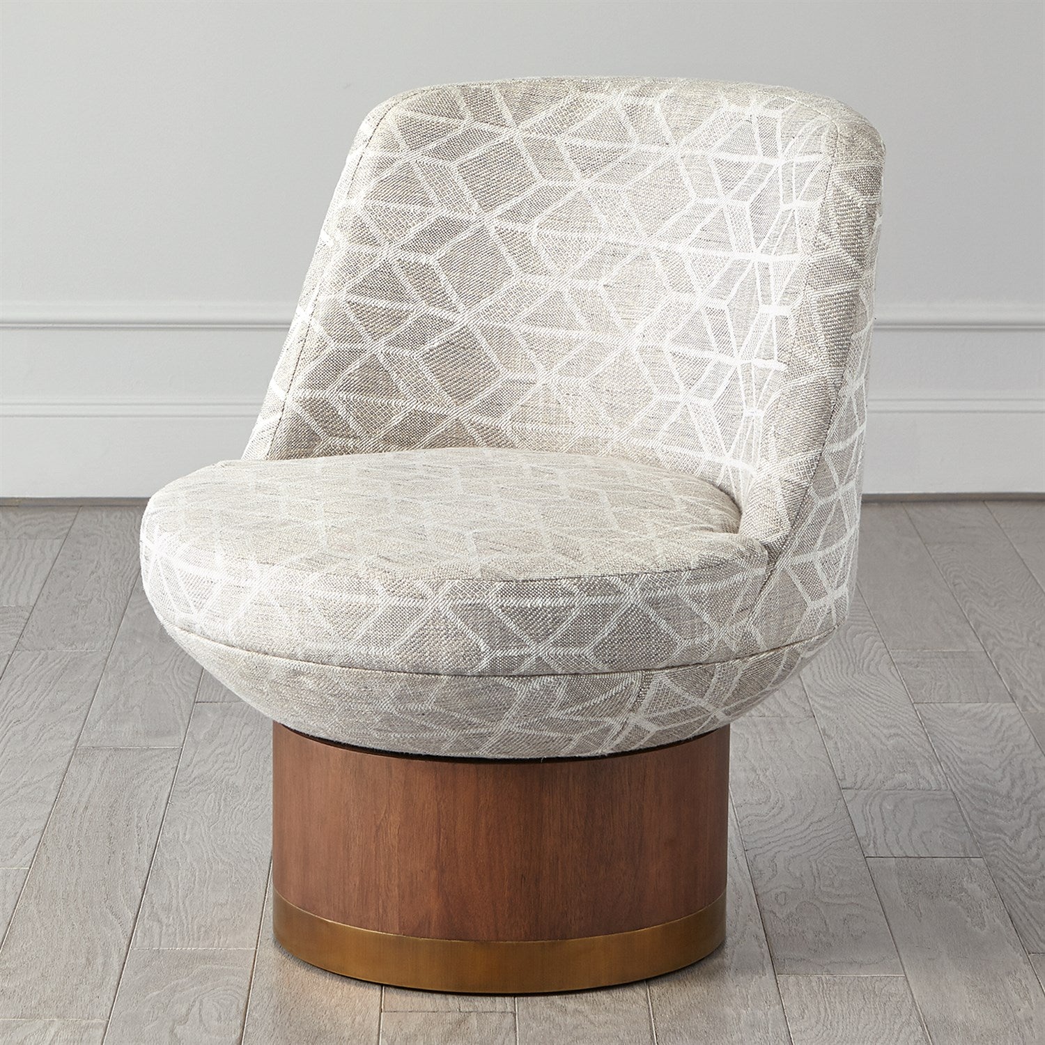 Global Views, Brado Round Swivel Chair-Stone