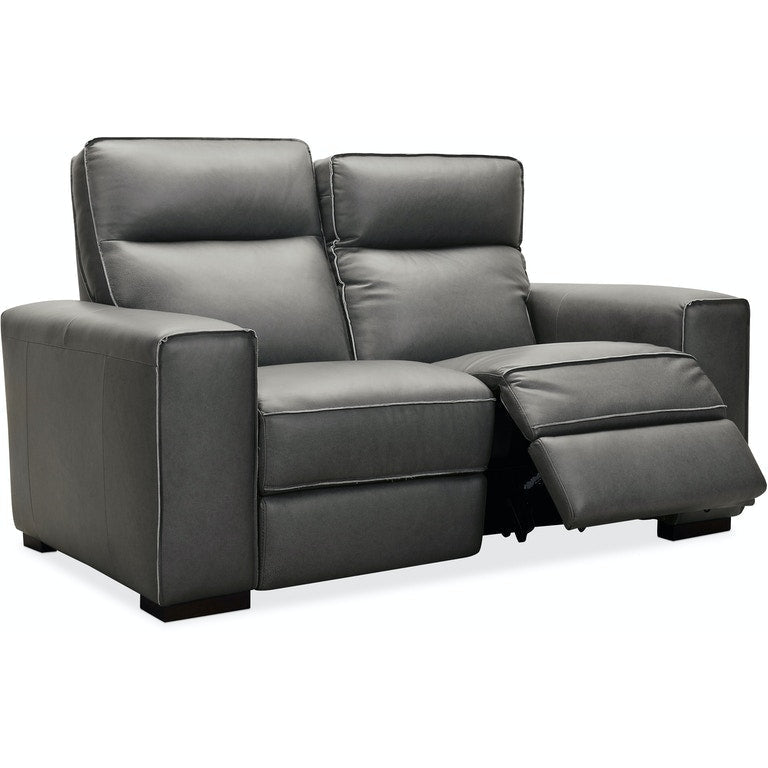 Hooker, Braeburn Leather Loveseat w/Power Recline Power Headrest