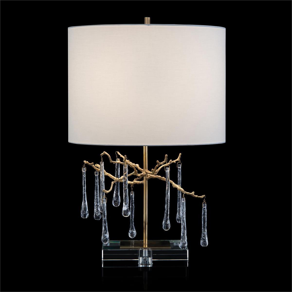 John Richard, Branched Crystal Table Lamp - Crystal Base