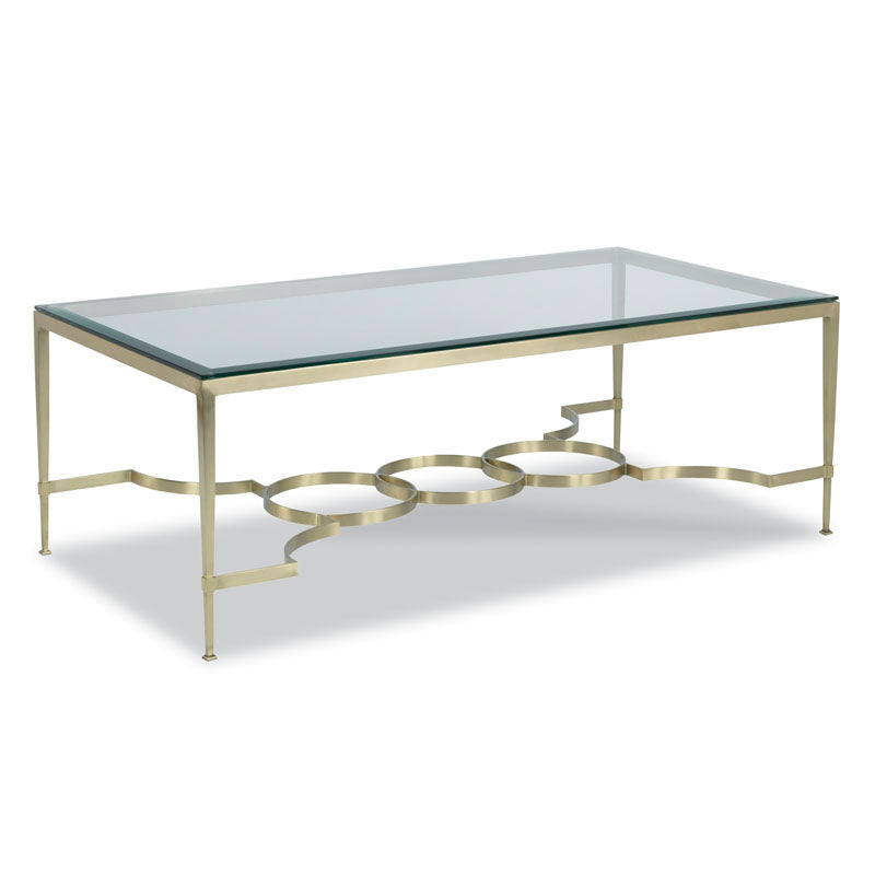 Woodbridge Furniture, Brass Cocktail Table