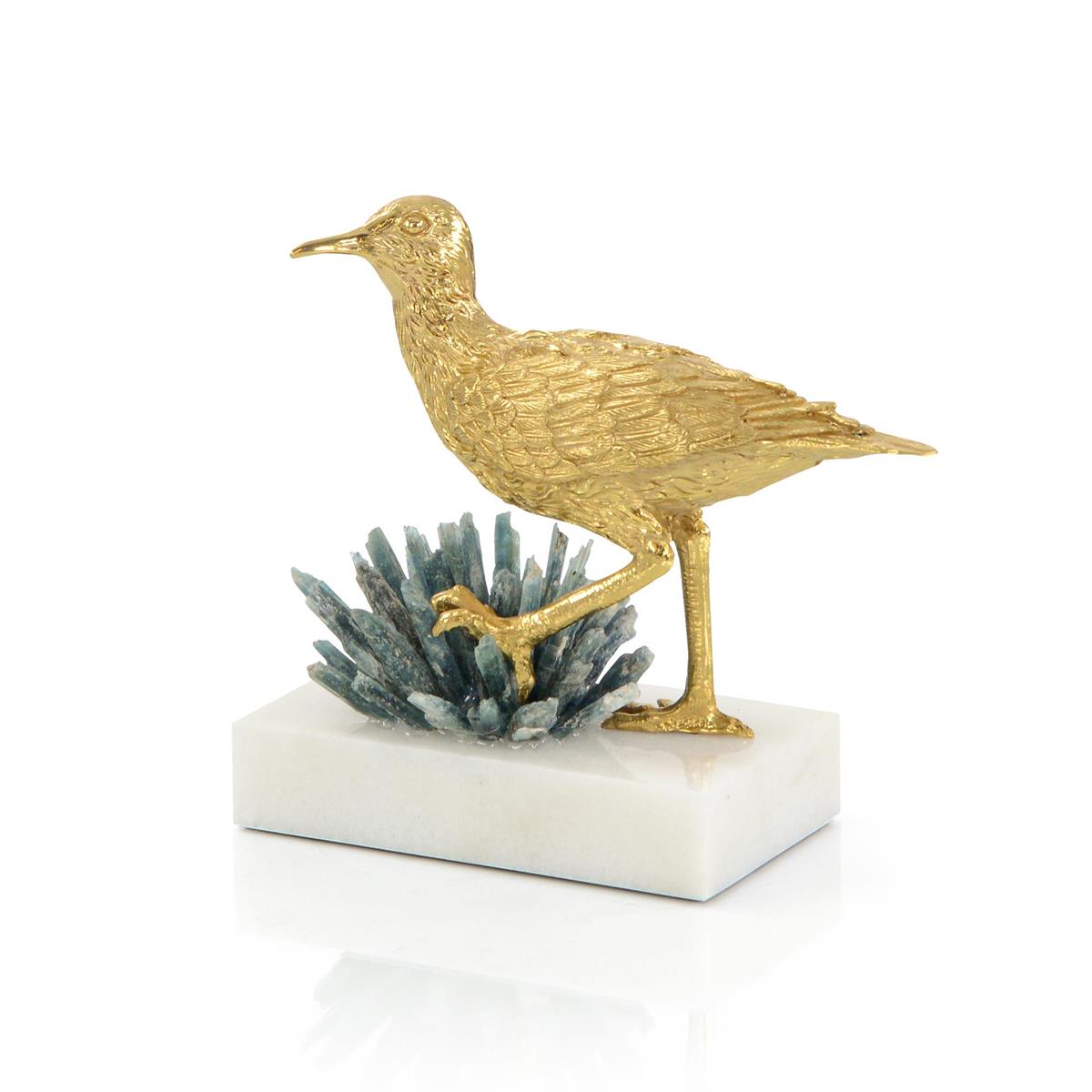 John Richard, Brass Sea Gull and Cyanite Sculpture