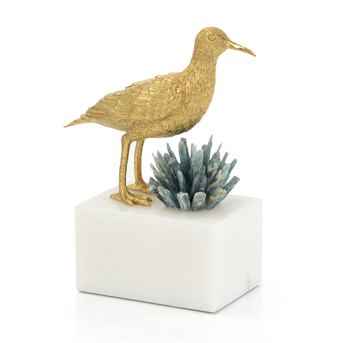 John Richard, Brass Sea Gull and Cyanite Sculpture