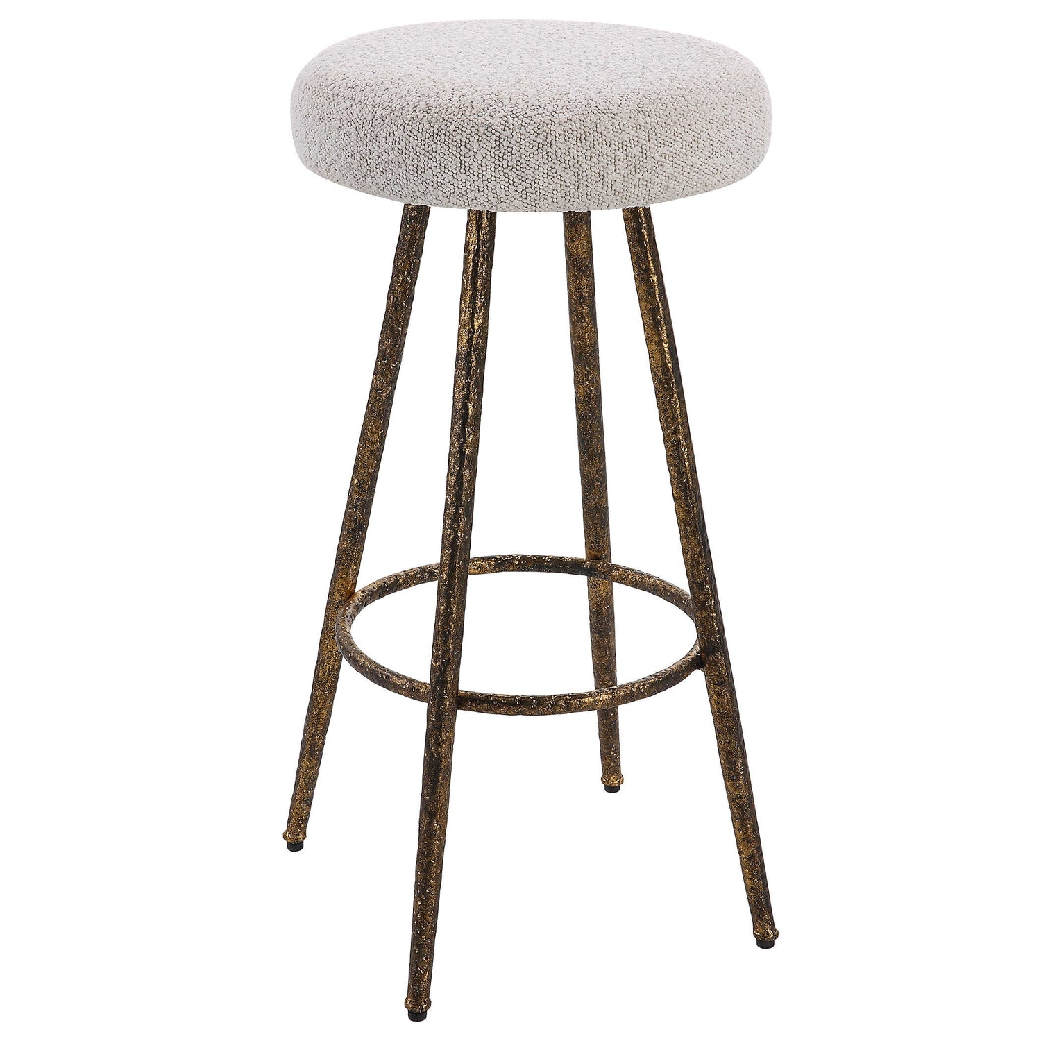 Uttermost, Braven Counter Stool - White Fabric