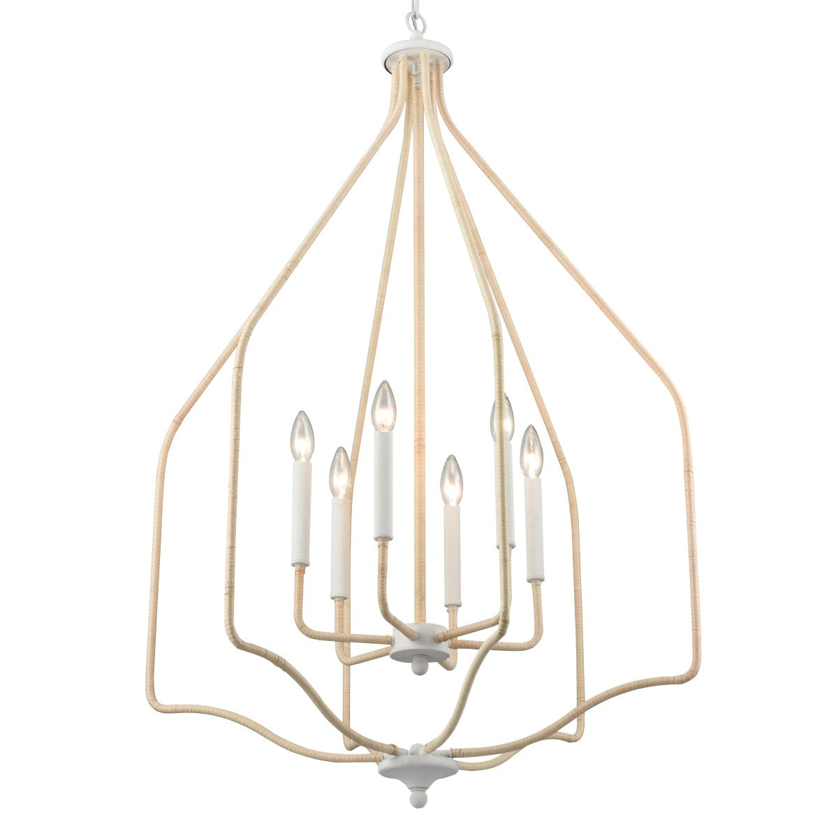 Elk Home, Breezeway 28'' Wide 6-Light Pendant - White Coral