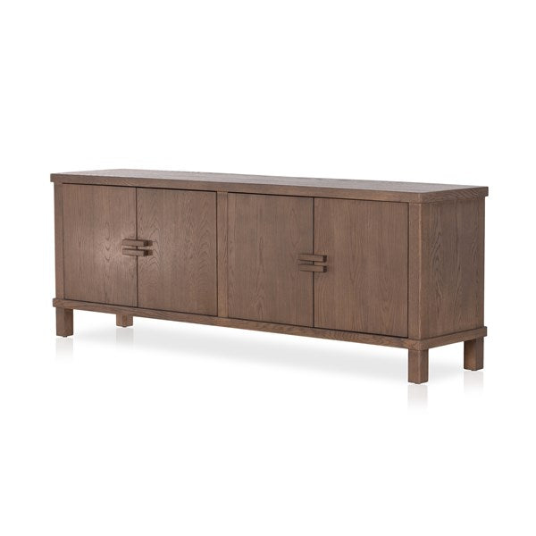 Four Hands, Bregman Media Console - Dusty Amber Oak