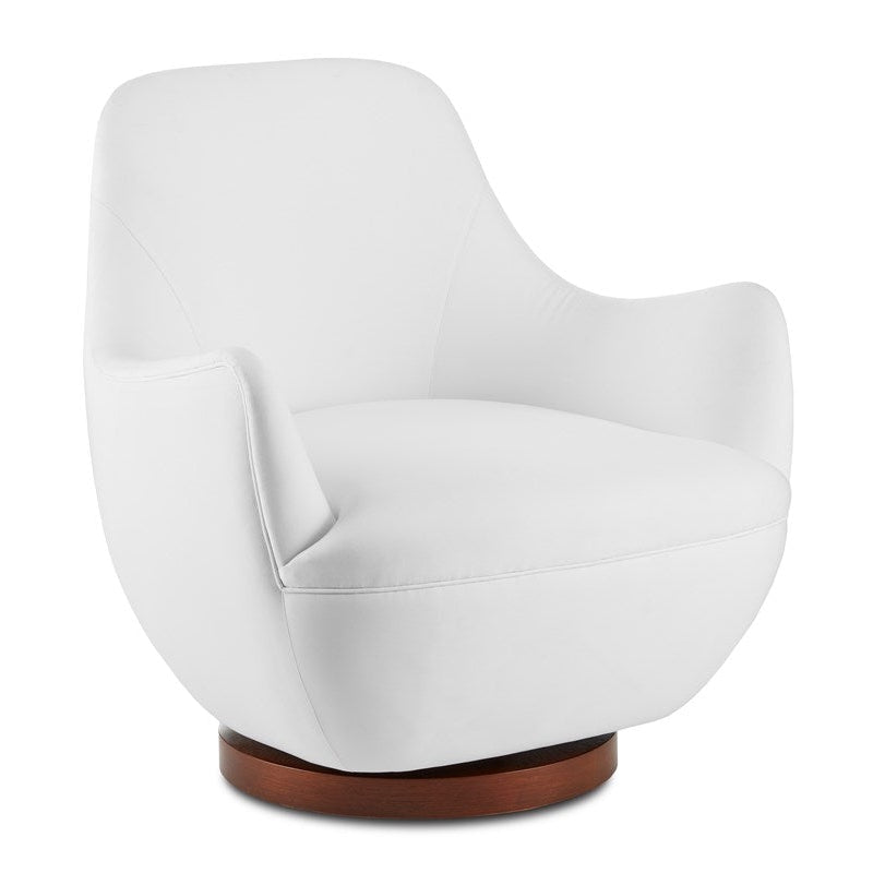 Currey, Brene Muslin Swivel Chair