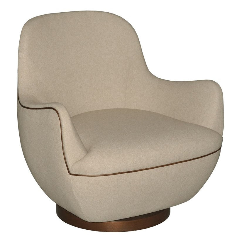 Currey, Brene Oatmeal Swivel Chair