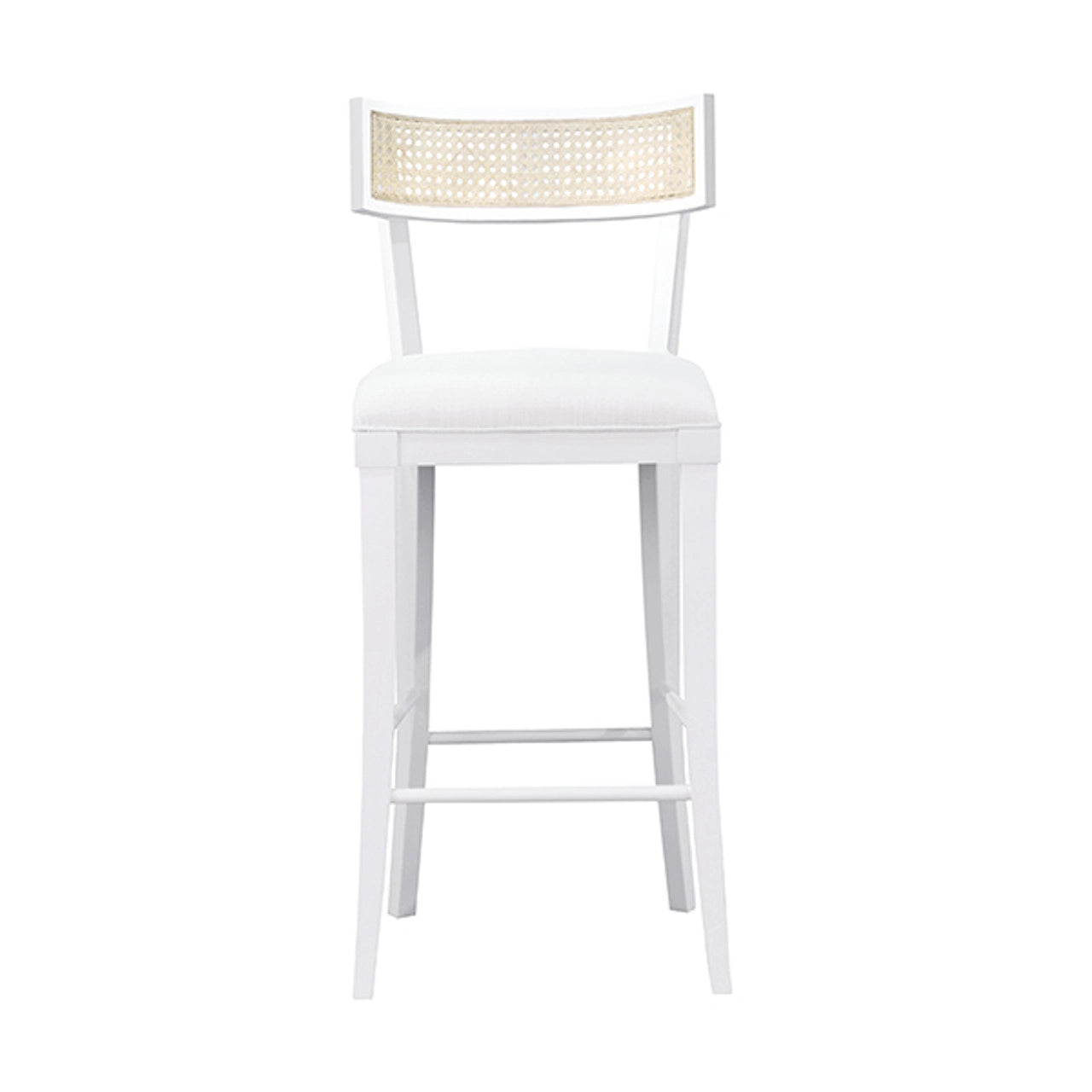 Worlds Away, Britta Klismos Bar Stool with Cane Detail