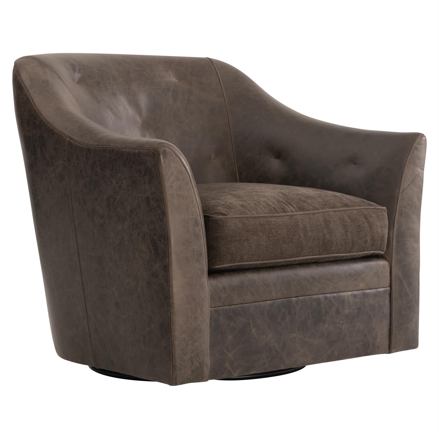 Bernhardt, Brixton Leather Swivel Chair