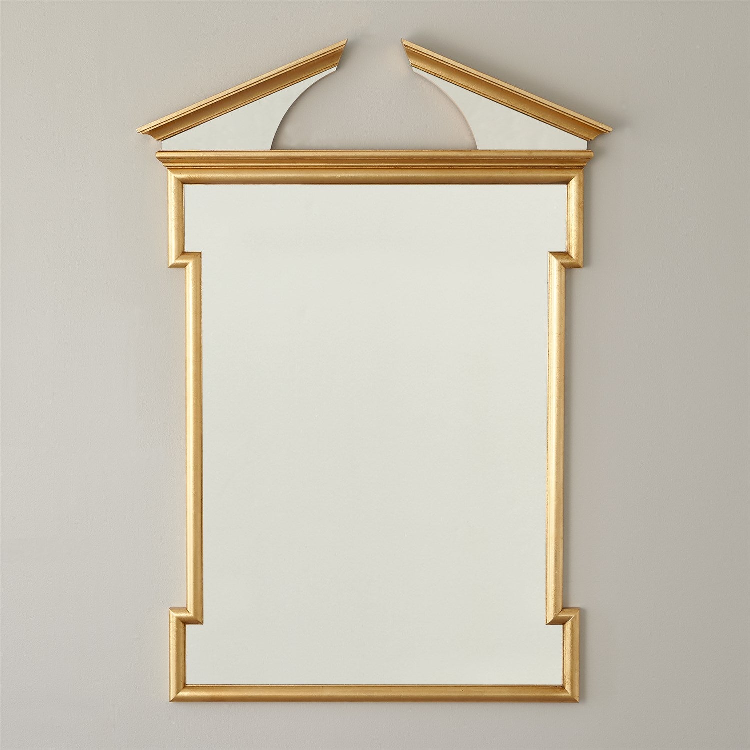 Global Views, Broken Pediment Mirror - Gold Leaf