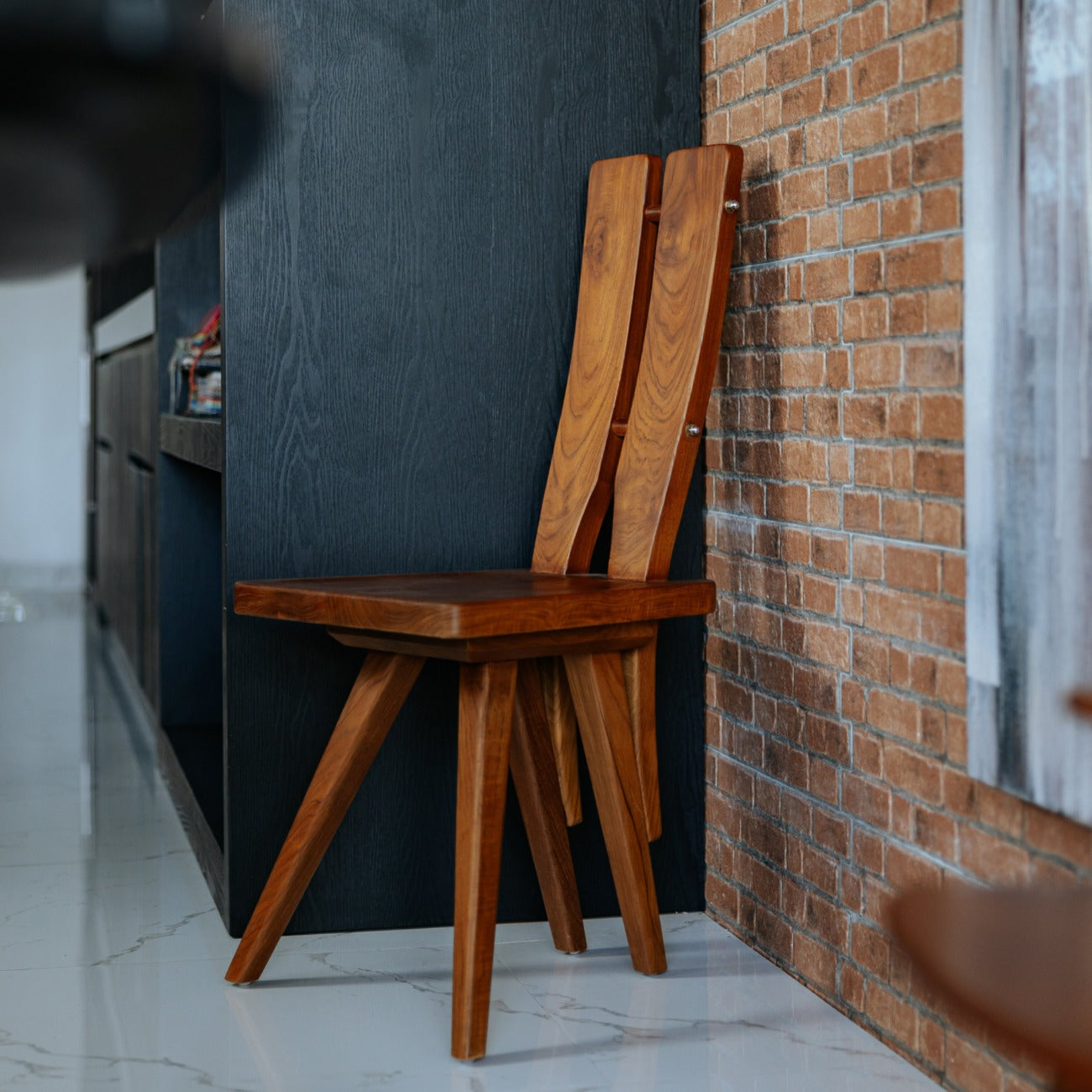 France & Son, Brutalist Teak Side Chair