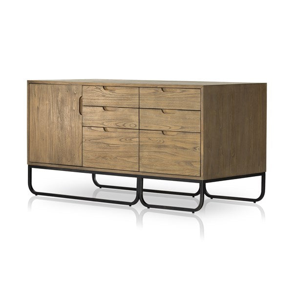 Four Hands, Burton Filing Credenza - Aged Drift Mindi