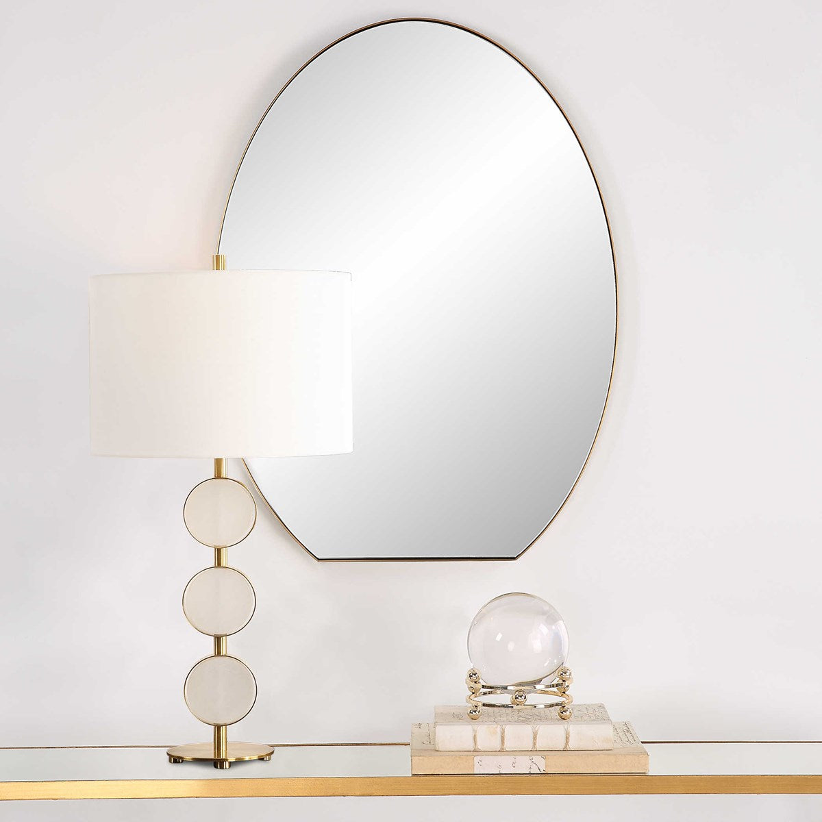 Uttermost, Cabell Brass Oval Mirror