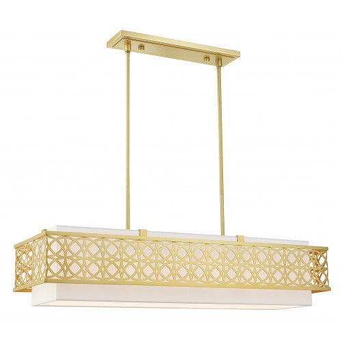 Livex Lighting, Calinda 6 Light Linear Chandelier