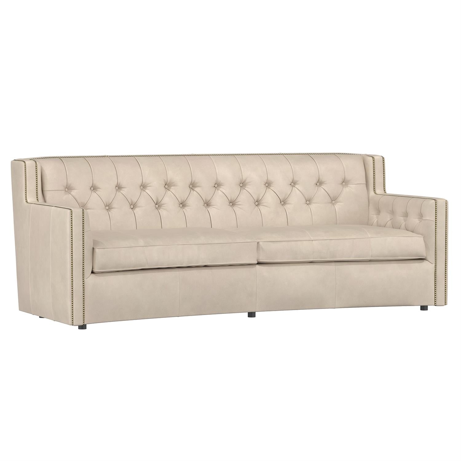 Bernhardt, Candace Leather Sofa Without Pillows