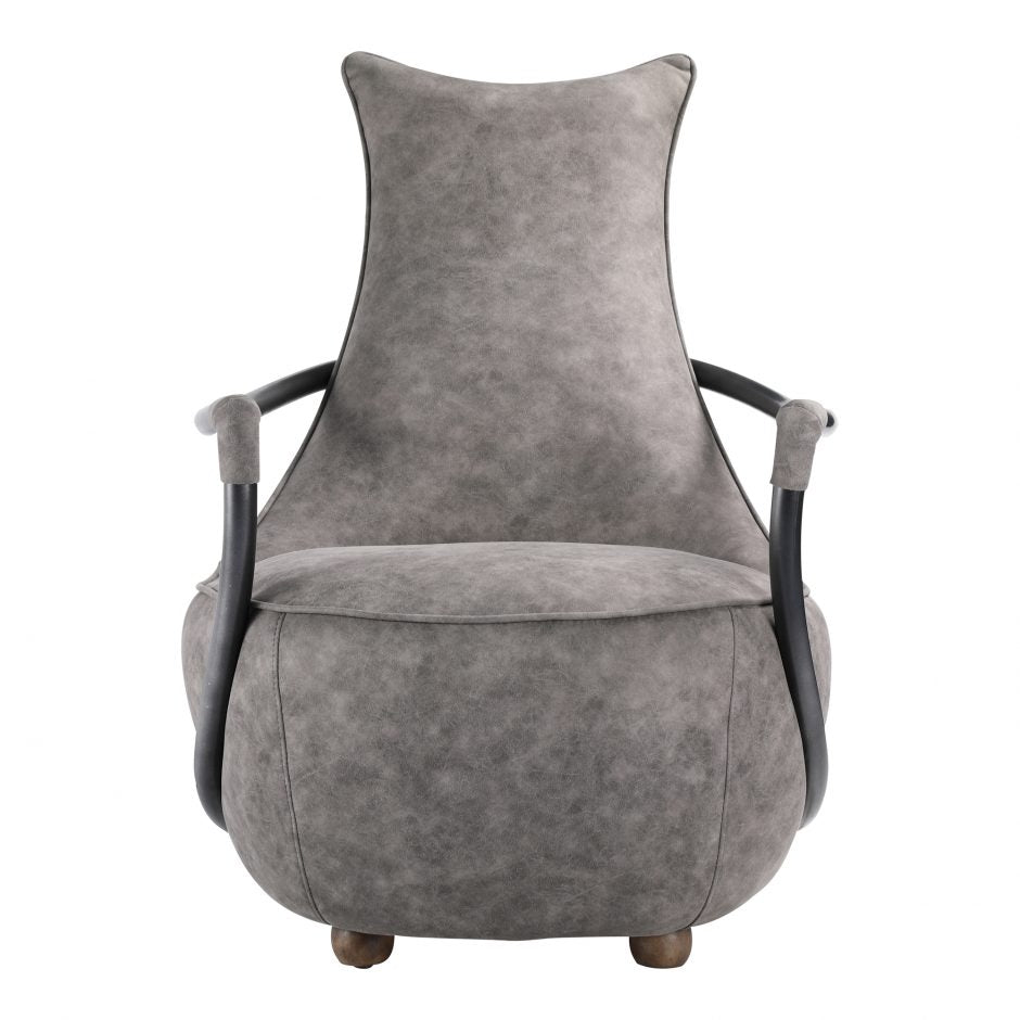 Moes, Carlisle Club Chair Grey Velvet