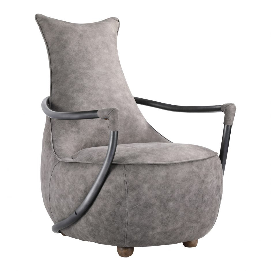 Moes, Carlisle Club Chair Grey Velvet