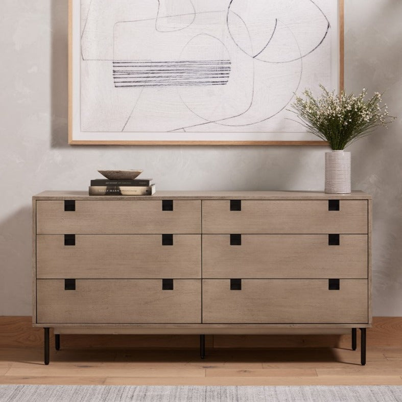 Four Hands, Carly 6 Drawer Dresser - Grey Wash