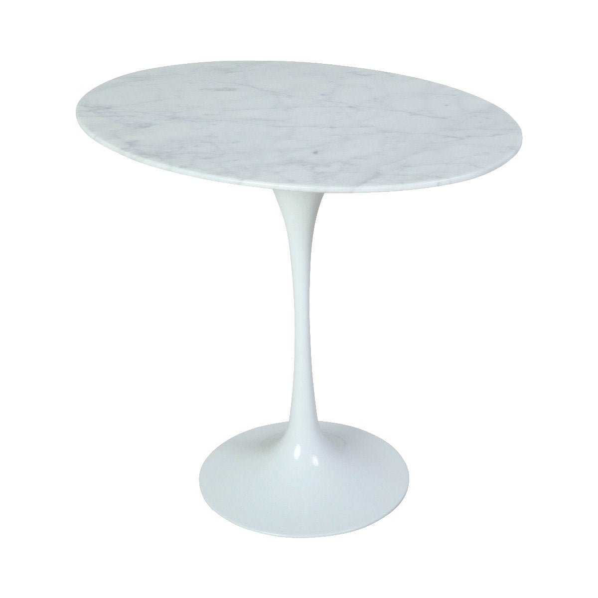 France & Son, Carrara Marble Tulip Side Table - Oval