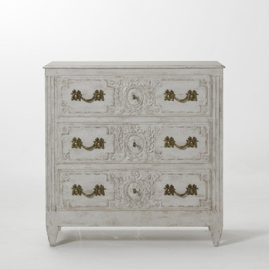 Modern History, Carved and Painted Bedside Chest