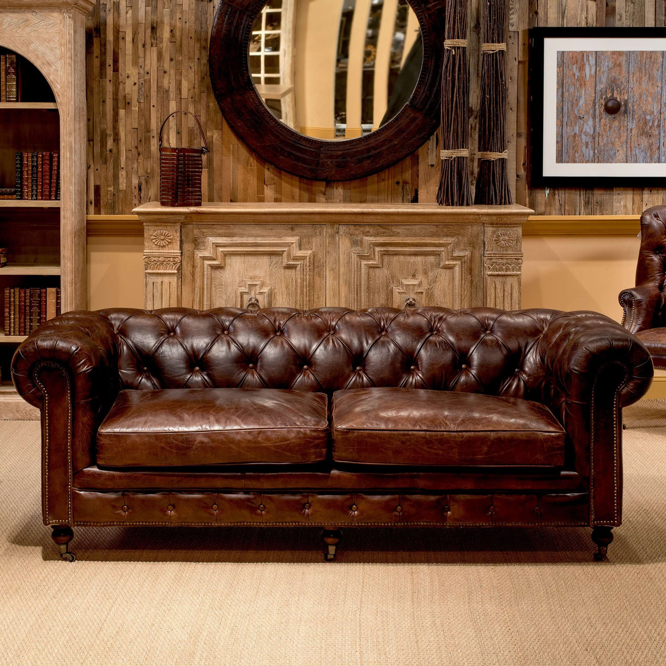 SARREID, Castered Chesterfield Sofa