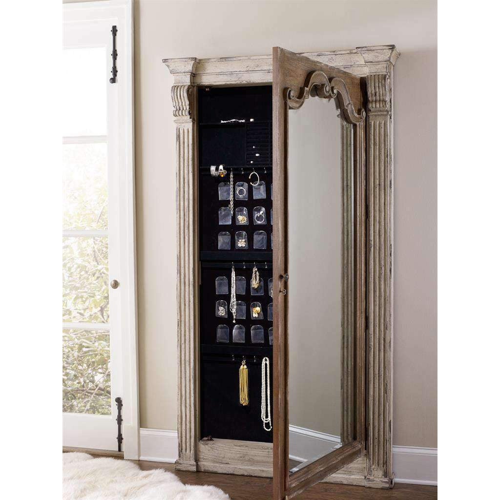 Hooker, Chatelet Floor Mirror w/Jewelry Armoire Storage