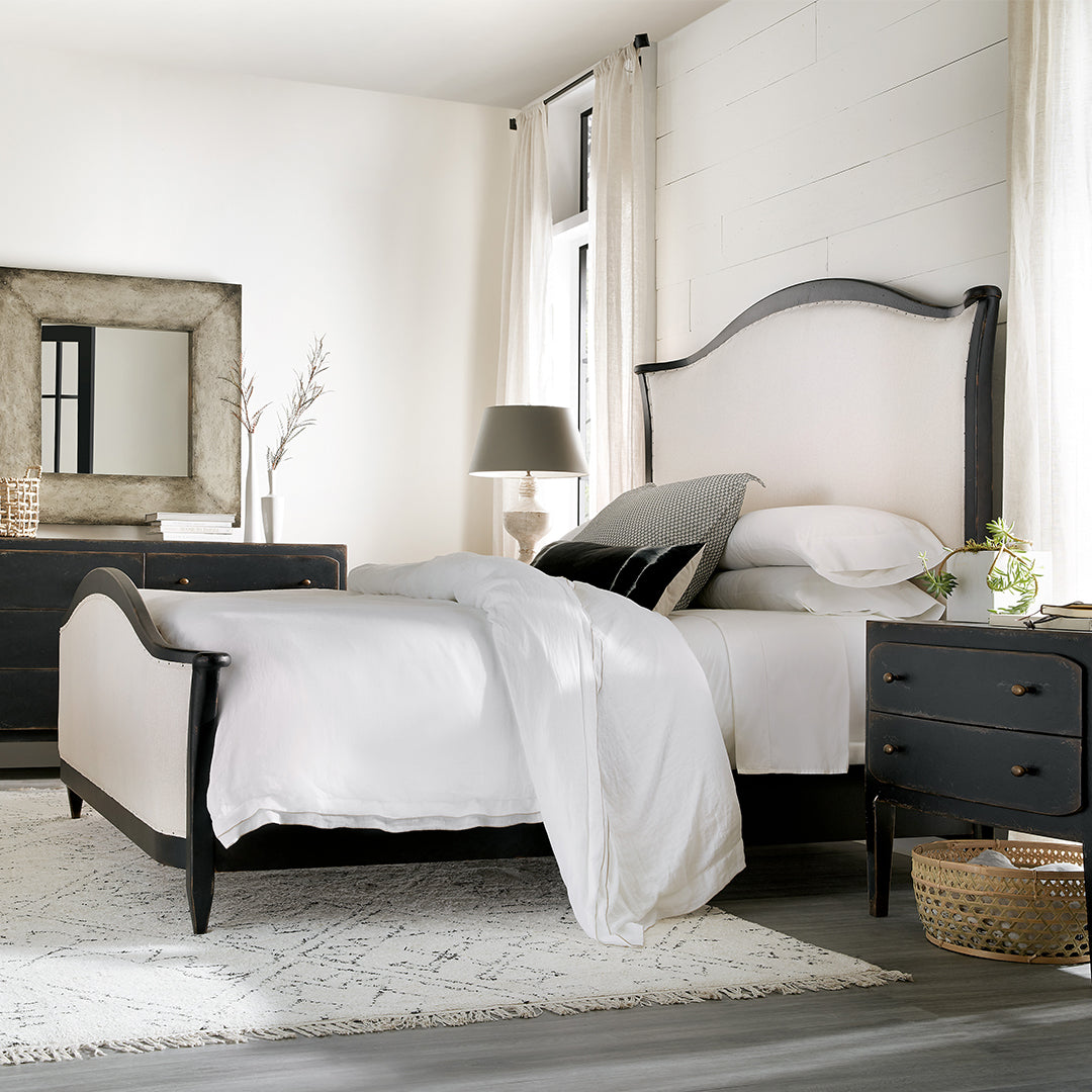 Hooker, Ciao Bella King Upholstered Bed- Black