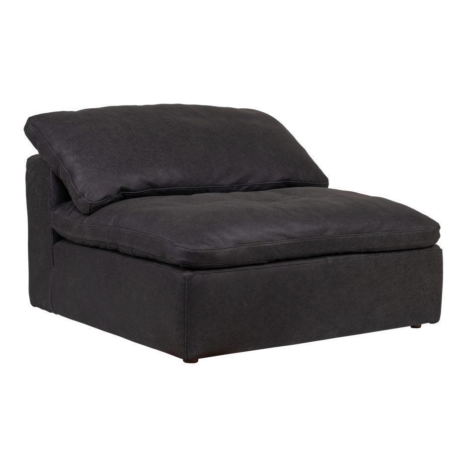 Moes, Clay Armless Chair Nubuck Leather Black