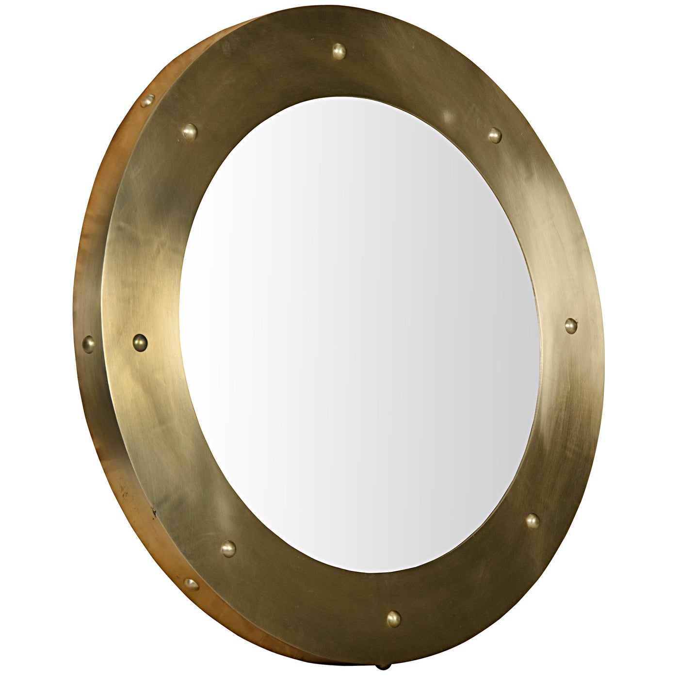 Noir, Clay Mirror - Large - Metal with Brass Finish