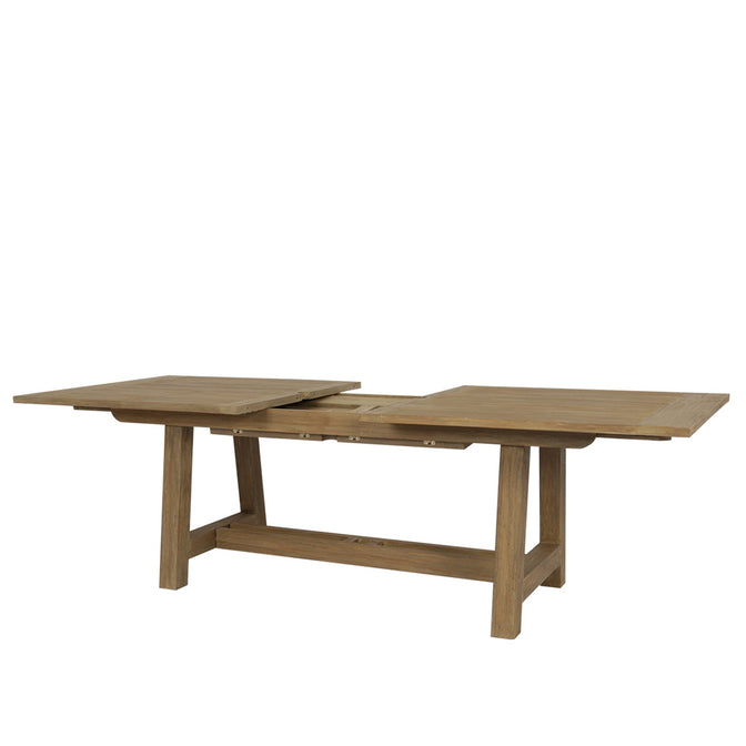 Sunset West, Coastal Teak 79"-118" Dining Table With Leaf Extension