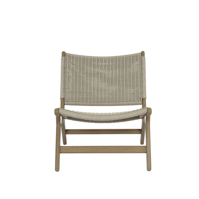 Sunset West, Coastal Teak Cushionless Accent Chair