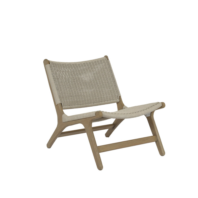 Sunset West, Coastal Teak Cushionless Accent Chair