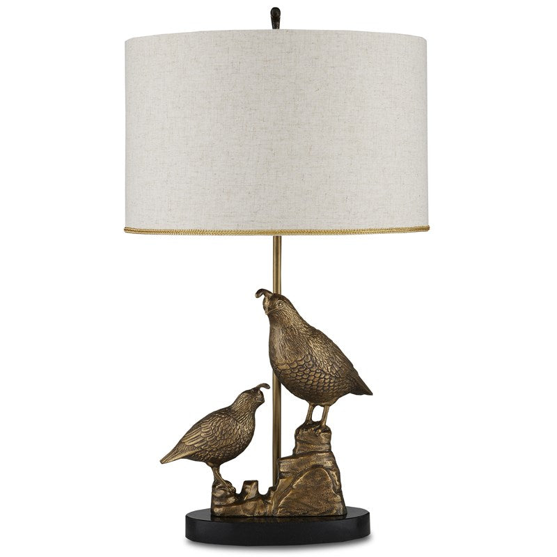 Currey, Codorniz Brass Table Lamp