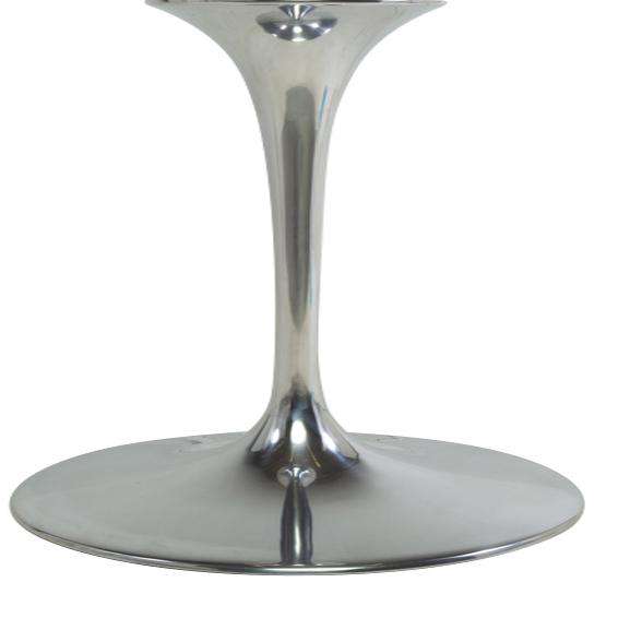 France & Son, Italian Made Carrara Marble Pedestal Dining Table - 96" with Chrome Base